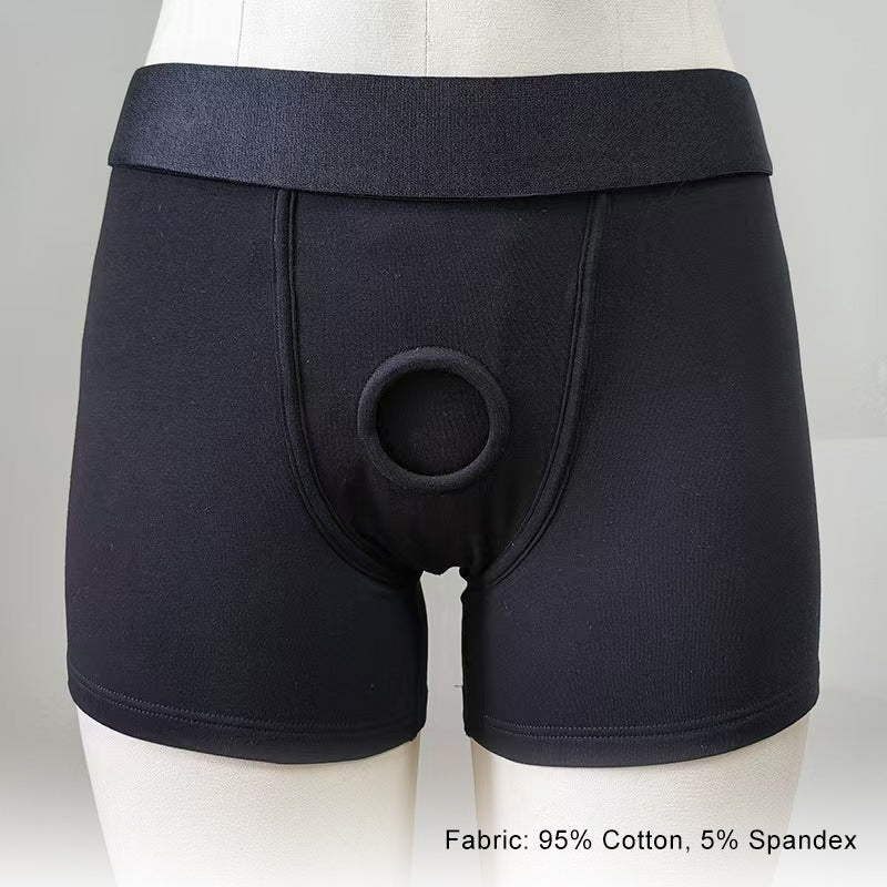 Premium packing underwear showing fabric text specification: 95% Cotton and 5% Spandex for maximum comfort.