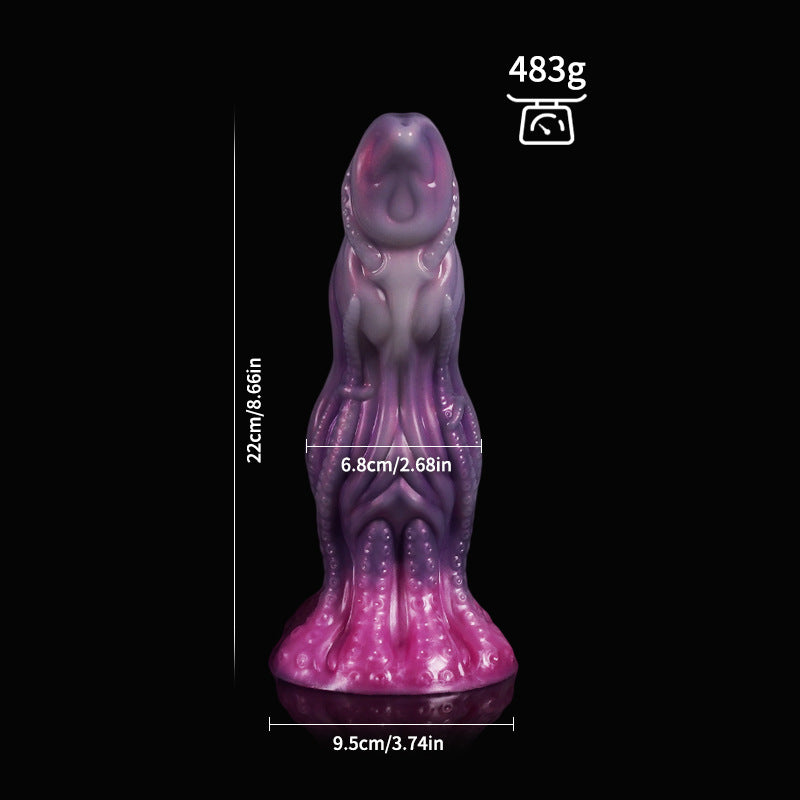Large Shoggoth fantasy toy showing 22cm length and 6.8cm diameter with detailed organic ridges.