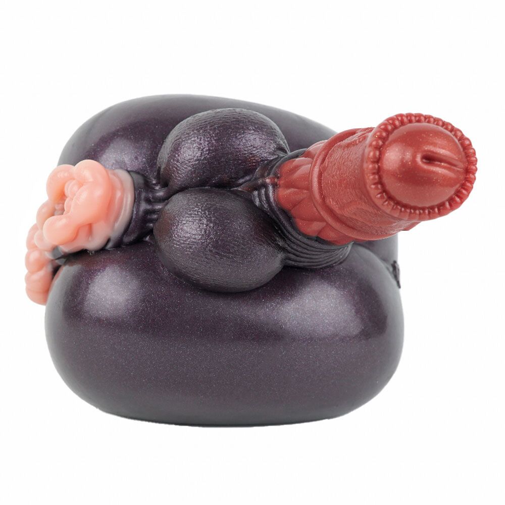 Fantasy Dual-End Silicone Masturbator & Dildo Combo | Realistic Texture Body Toy