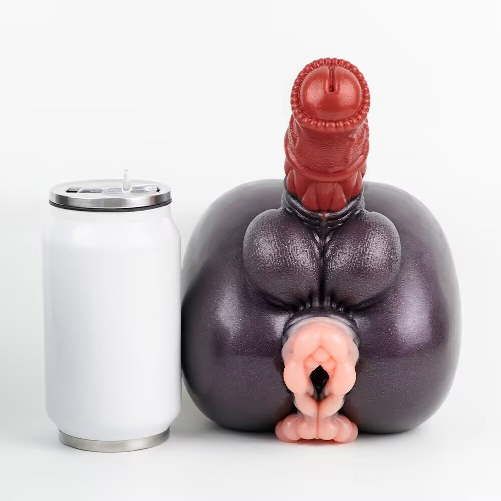 Fantasy Dual-End Silicone Masturbator & Dildo Combo | Realistic Texture Body Toy
