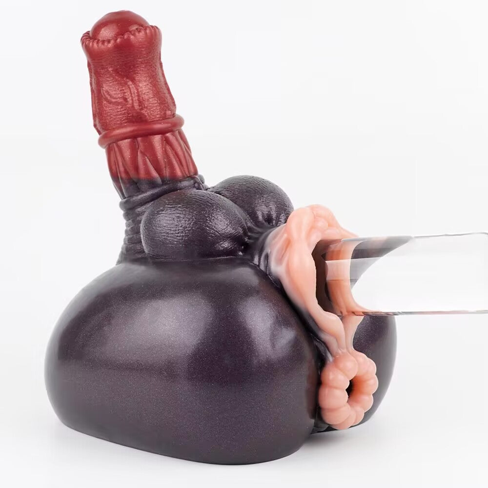 Fantasy Dual-End Silicone Masturbator & Dildo Combo | Realistic Texture Body Toy