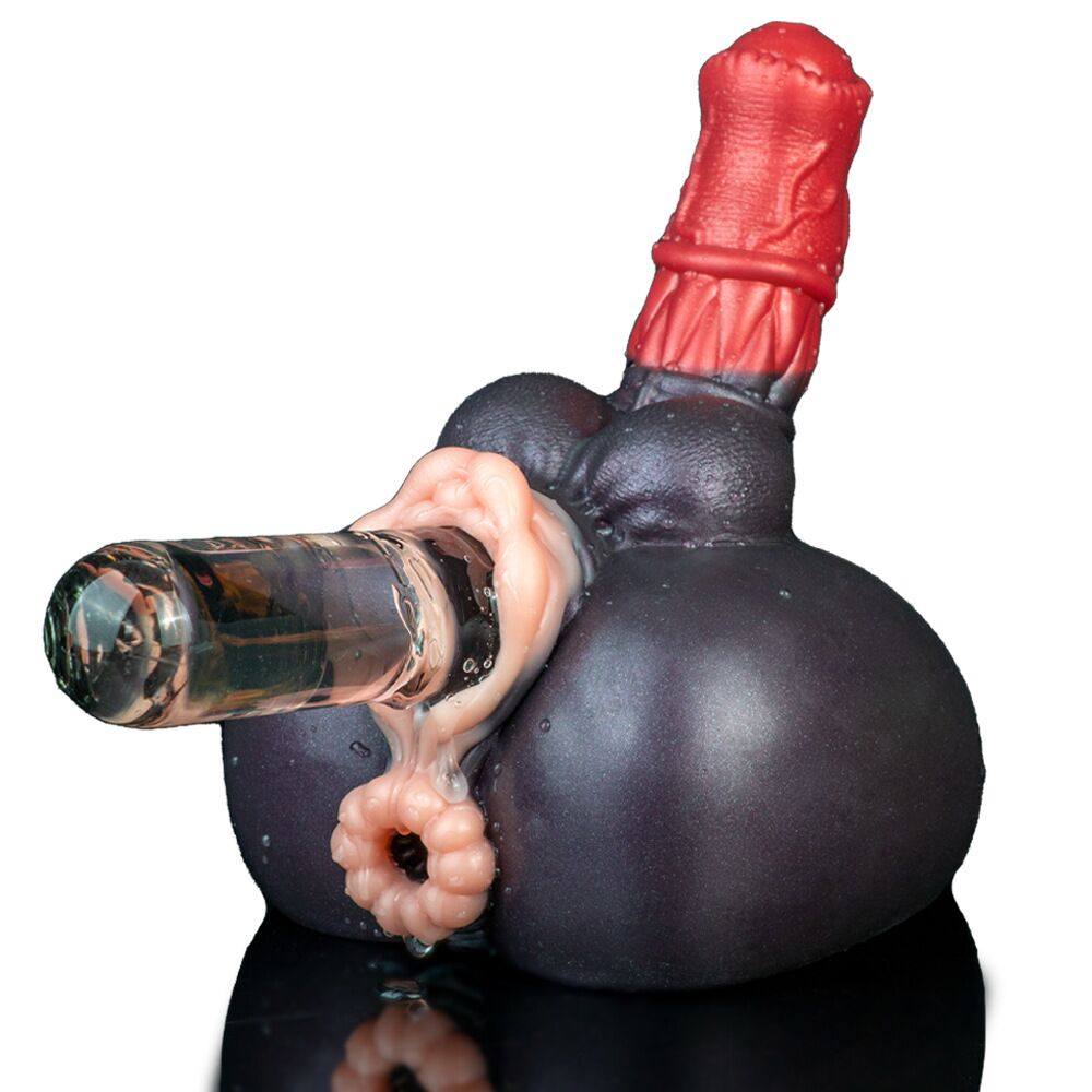 Fantasy Dual-End Silicone Masturbator & Dildo Combo | Realistic Texture Body Toy