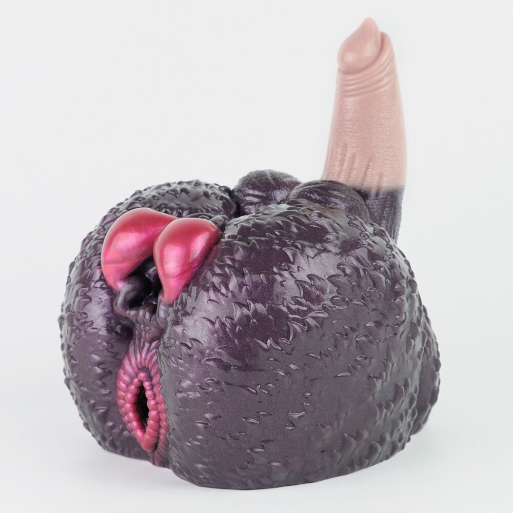 Fantasy Dual-End Silicone Masturbator & Dildo Combo | Realistic Texture Body Toy