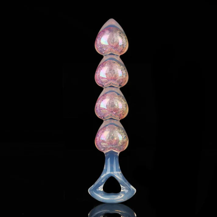 Vier Herzen Kristall-Analdildo – 3 Farben erhältlich