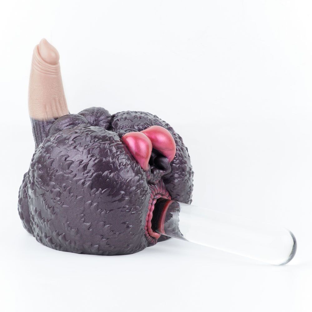 Fantasy Dual-End Silicone Masturbator & Dildo Combo | Realistic Texture Body Toy