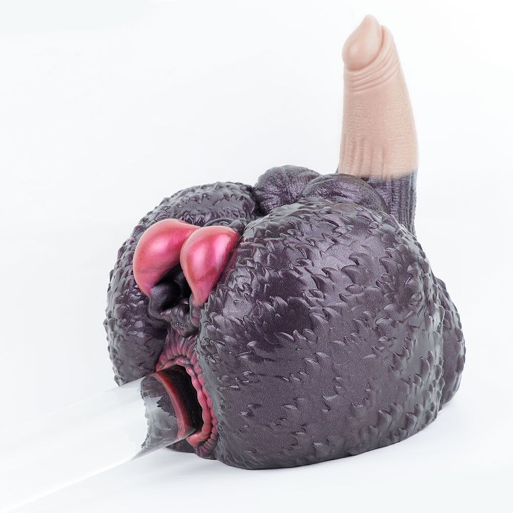 Fantasy Dual-End Silicone Masturbator & Dildo Combo | Realistic Texture Body Toy
