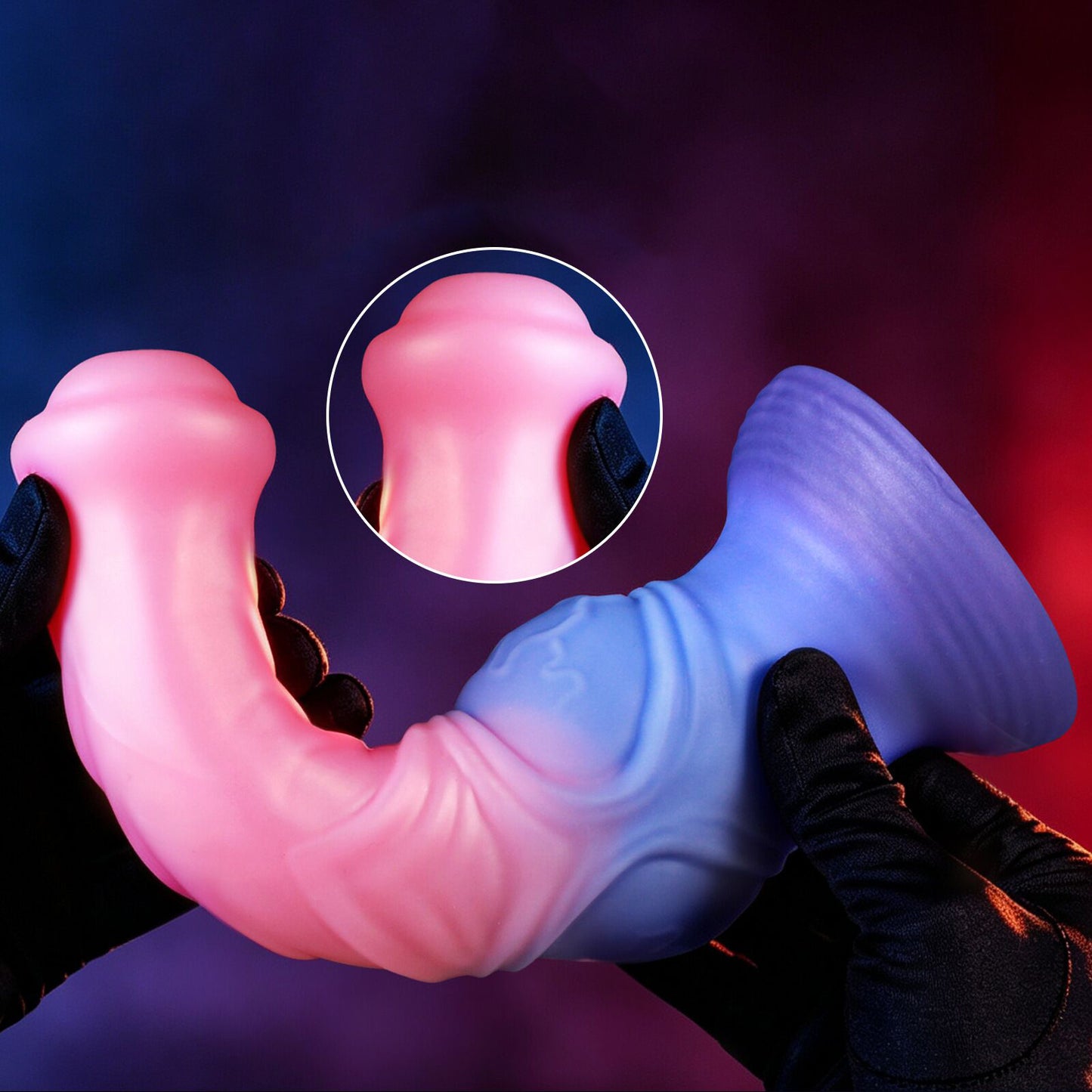 Dual-Color Fantasy Silicone Dildo with Liquid Injection Syringe & Strong Suction Base – Multi-Size Ejaculating Adult Toy