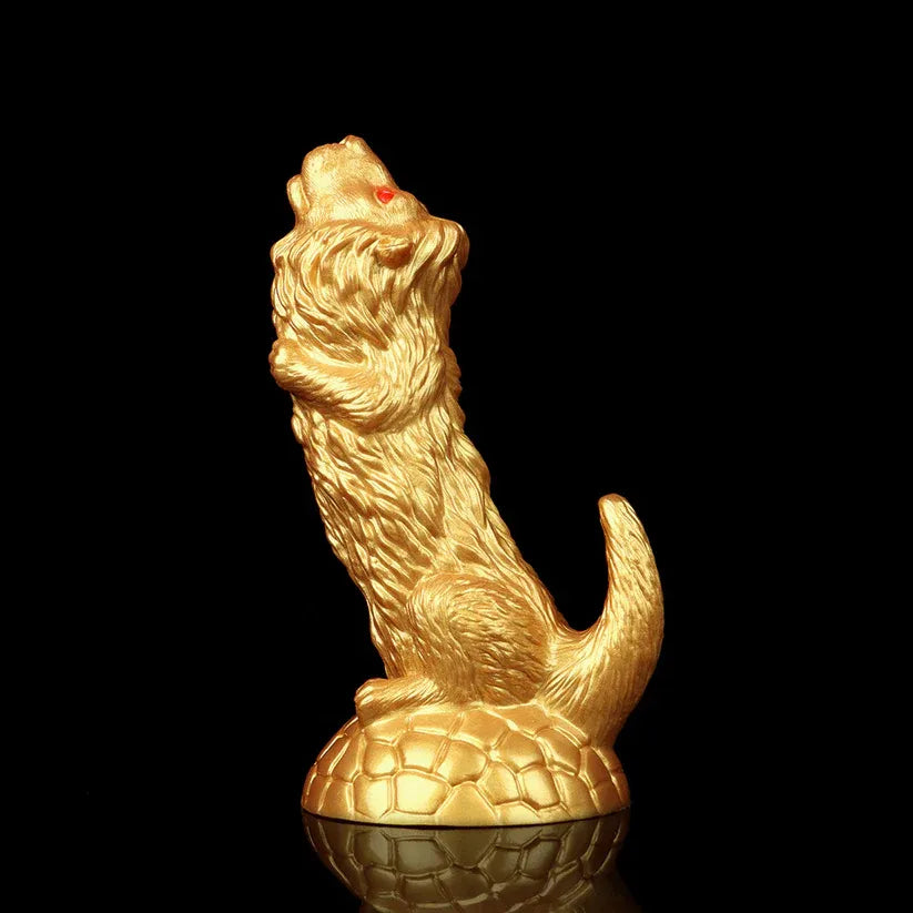 Gode Lion – Jouet en silicone haut de gamme motif Lion doré