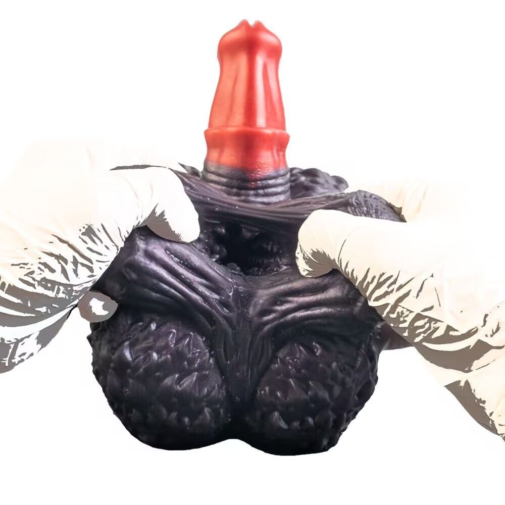 Fantasy Dual-End Silicone Masturbator & Dildo Combo | Realistic Texture Body Toy