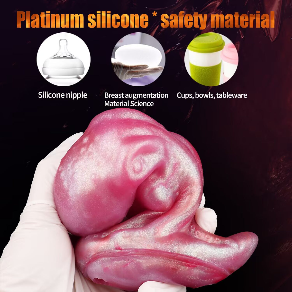 Octopus Fantasy Dildo & Plug Set with Harness, Remote Vibration & Faux Fur Tails