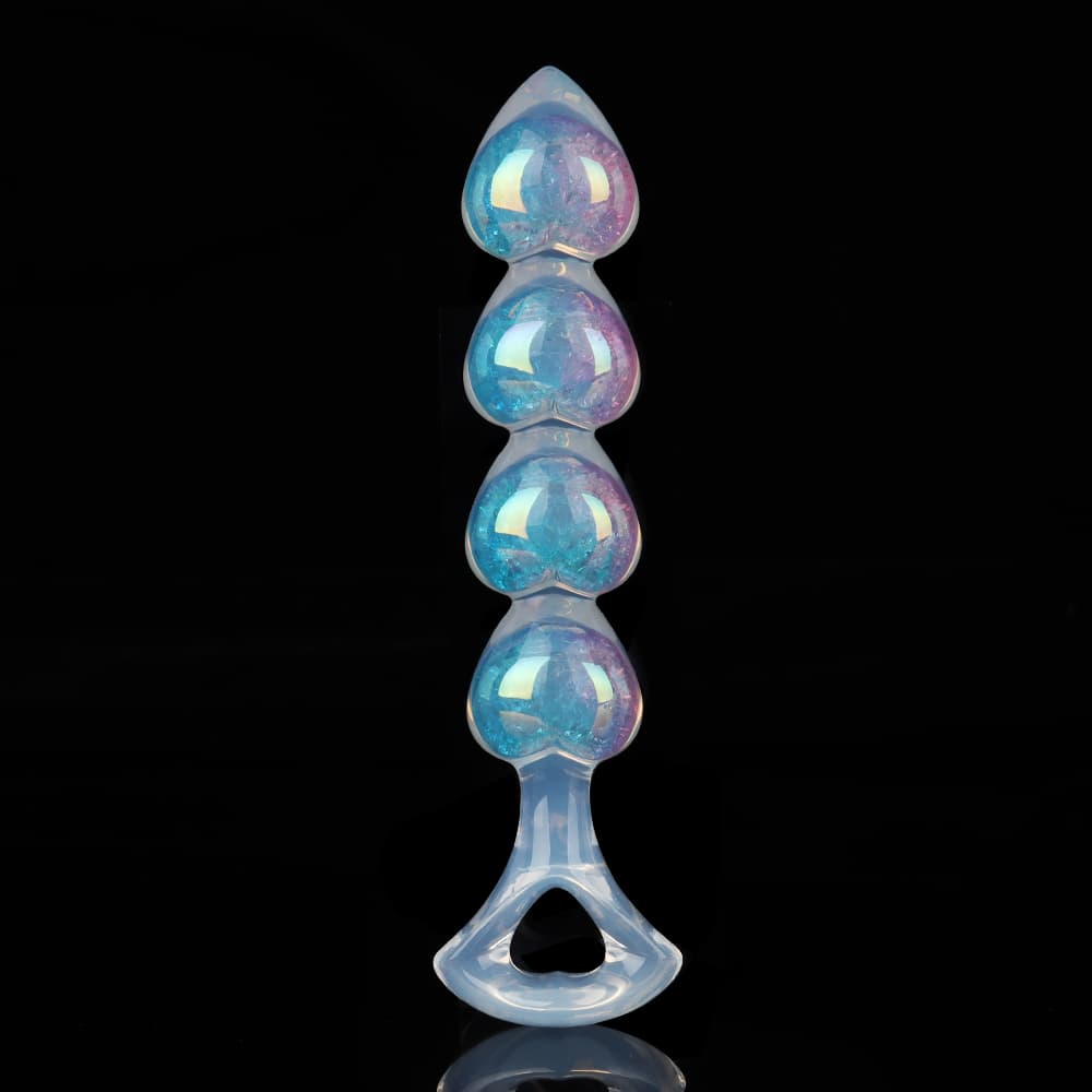Vier Herzen Kristall-Analdildo – 3 Farben erhältlich