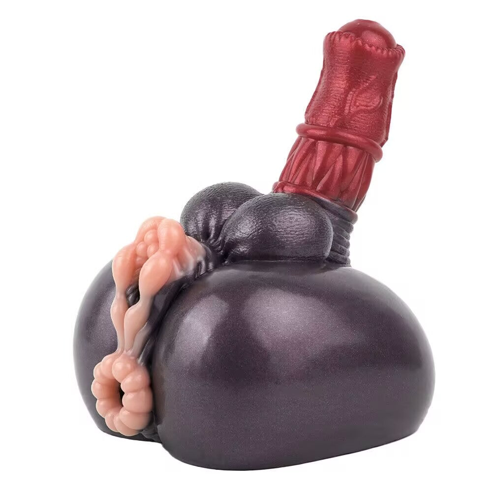 Fantasy Dual-End Silicone Masturbator & Dildo Combo | Realistic Texture Body Toy