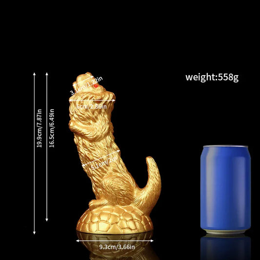 Lion Dildo – Premium Gold Lion Design Silicone Toy