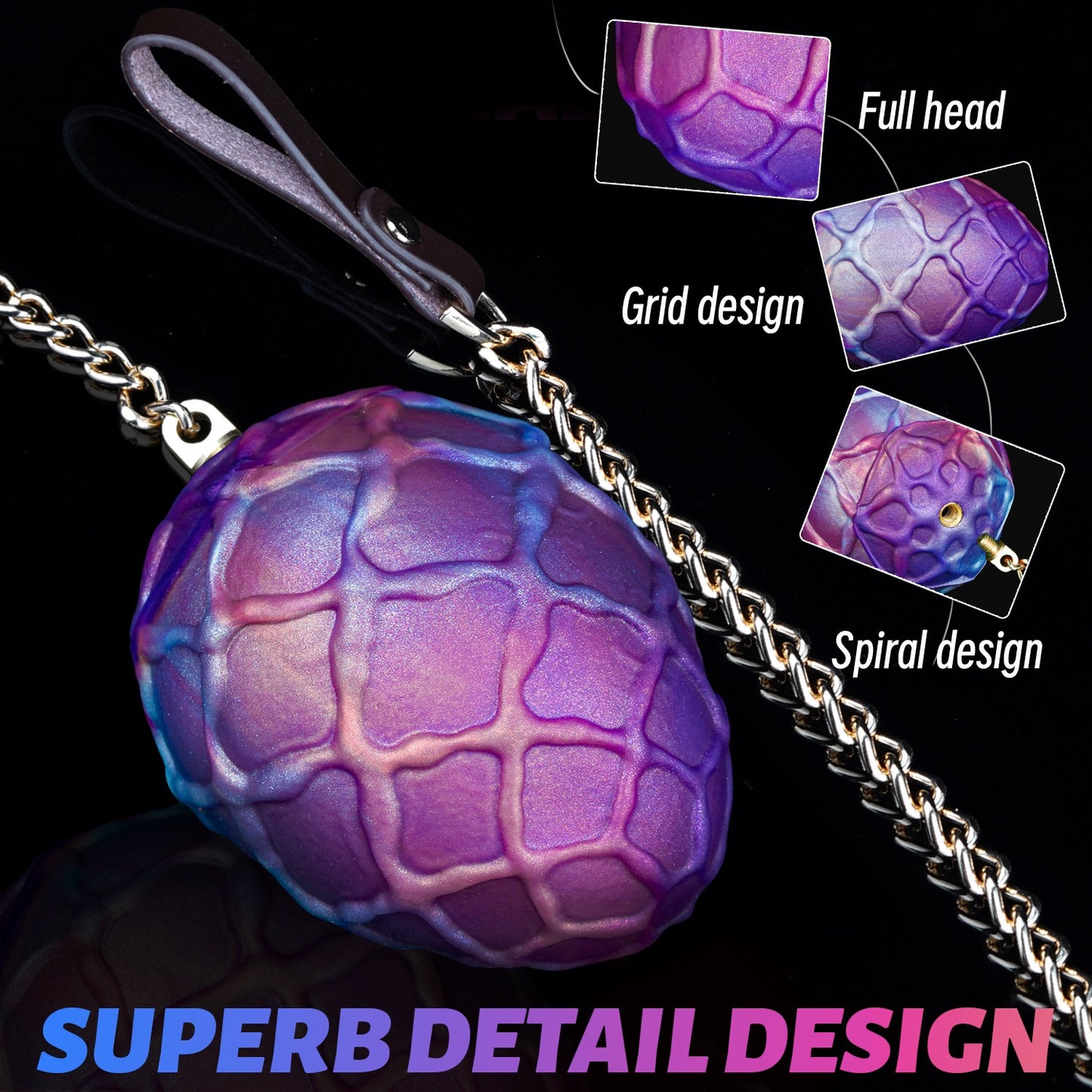 Dragon Egg Traction Analplug – Gewichtete Silikon-Anaplüge (S/M/L/XL) | Drachenschuppen-Textur Fantasy Trainingsset