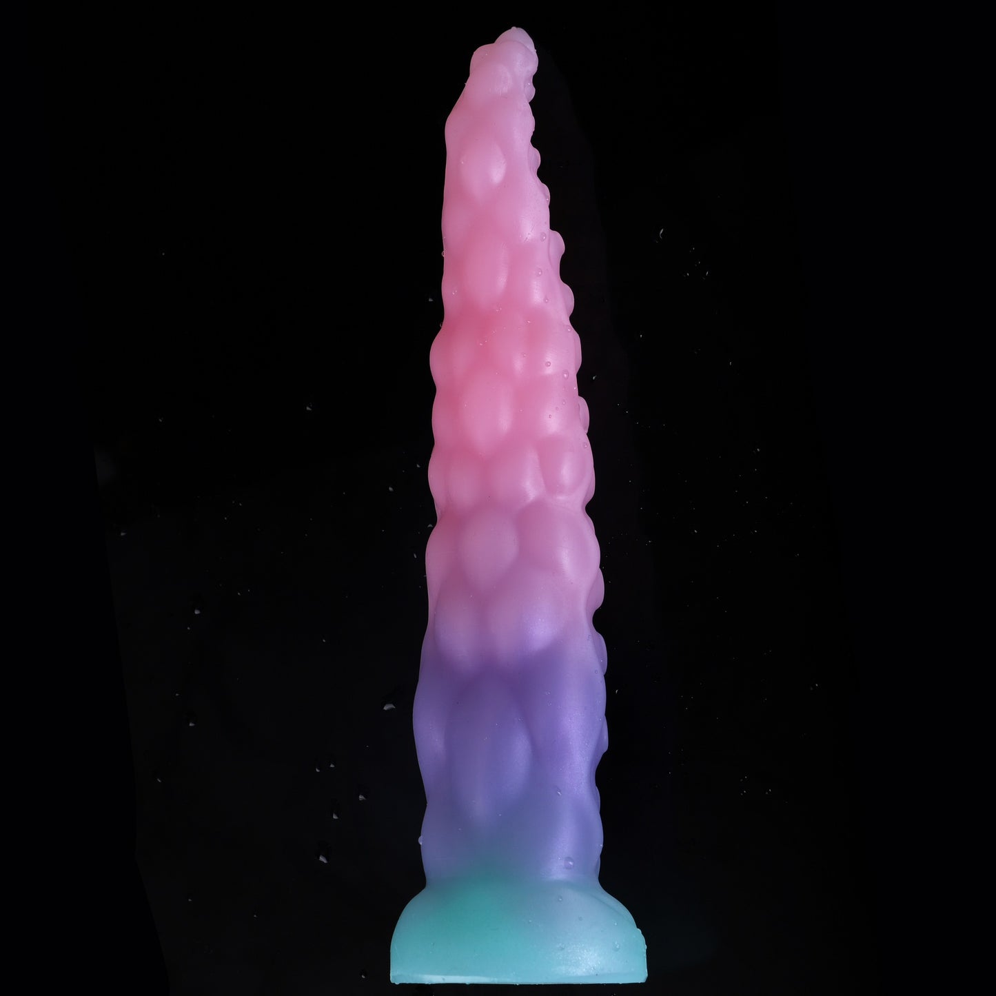 Back view of the aesthetic ocean fantasy toy showing the flared suction cup base.