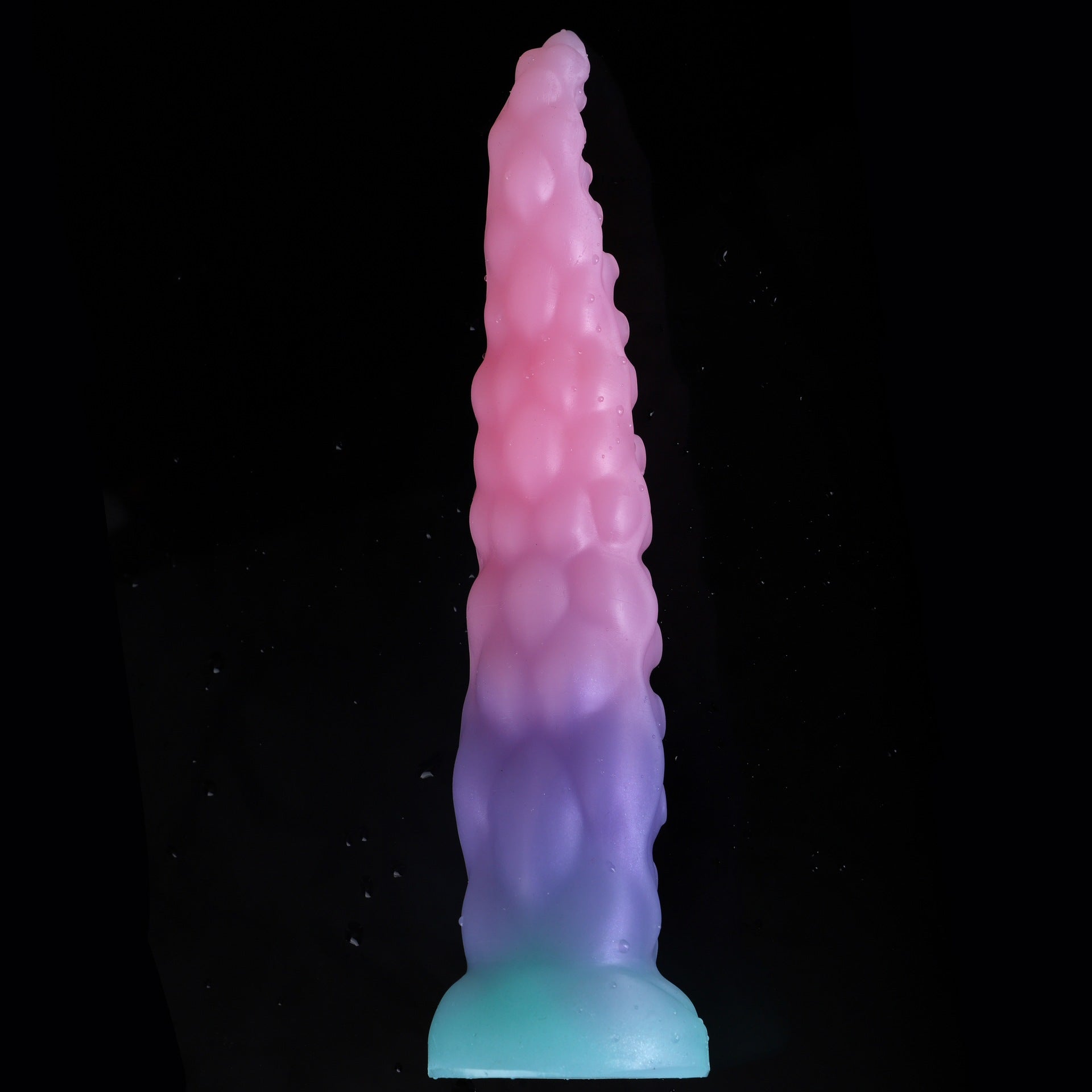 Back view of the aesthetic ocean fantasy toy showing the flared suction cup base.