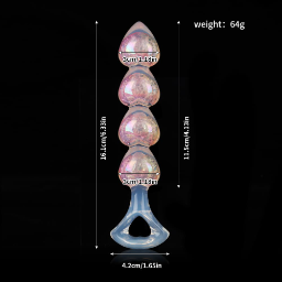 Vier Herzen Kristall-Analdildo – 3 Farben erhältlich