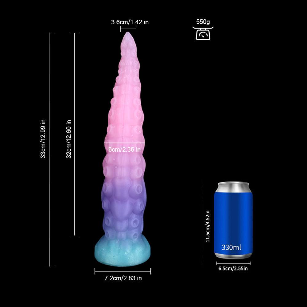 Extra large 33cm fantasy tentacle toy dimensions for advanced play.