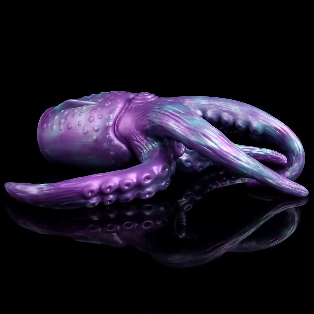 Flexible purple octopus tentacles wrapping around the Cthulhu male stroker body