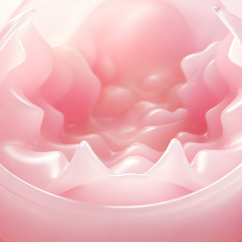 Close-up view of the inner ribbed tunnel texture and soft TPE contours inside the high heel stroker for men.