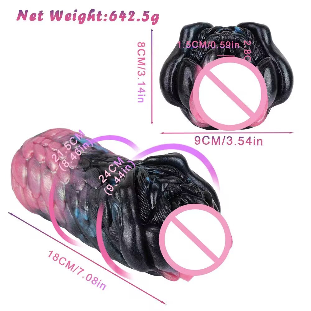 Product sizing guide and weight details for the G6254 Leviathan Serpent fantasy adult pocket pussy.