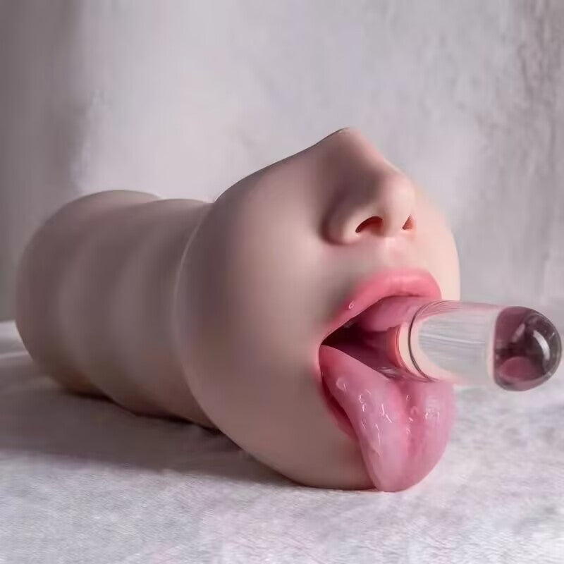 Demonstration of 3-in-1 oral stroker multi-purpose entry and throat suction