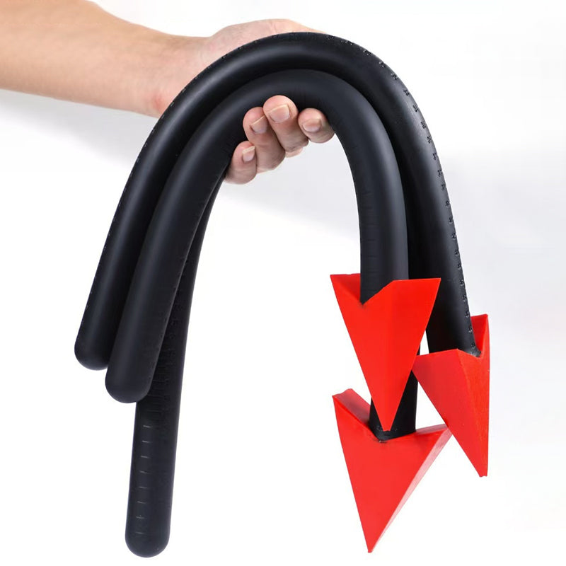 Hand holding 40cm, 50cm, and 60cm flexible devil tail prostate training probes