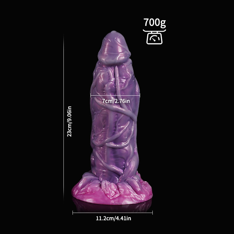 Large 700g Mystic Vine fantasy toy with heavy spiral textures and wide 11.2cm base for stability.