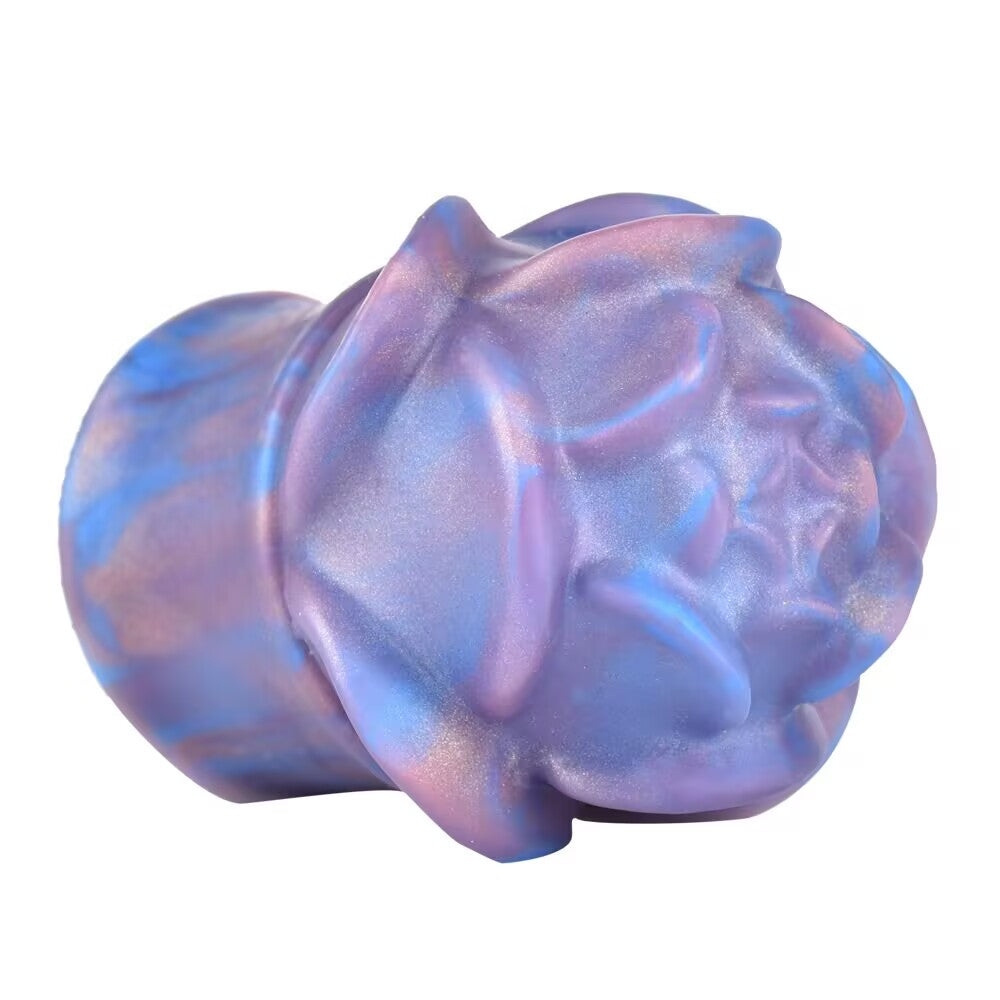 Rose bud sculpted silicone grinder attachment with soft organic curved edges