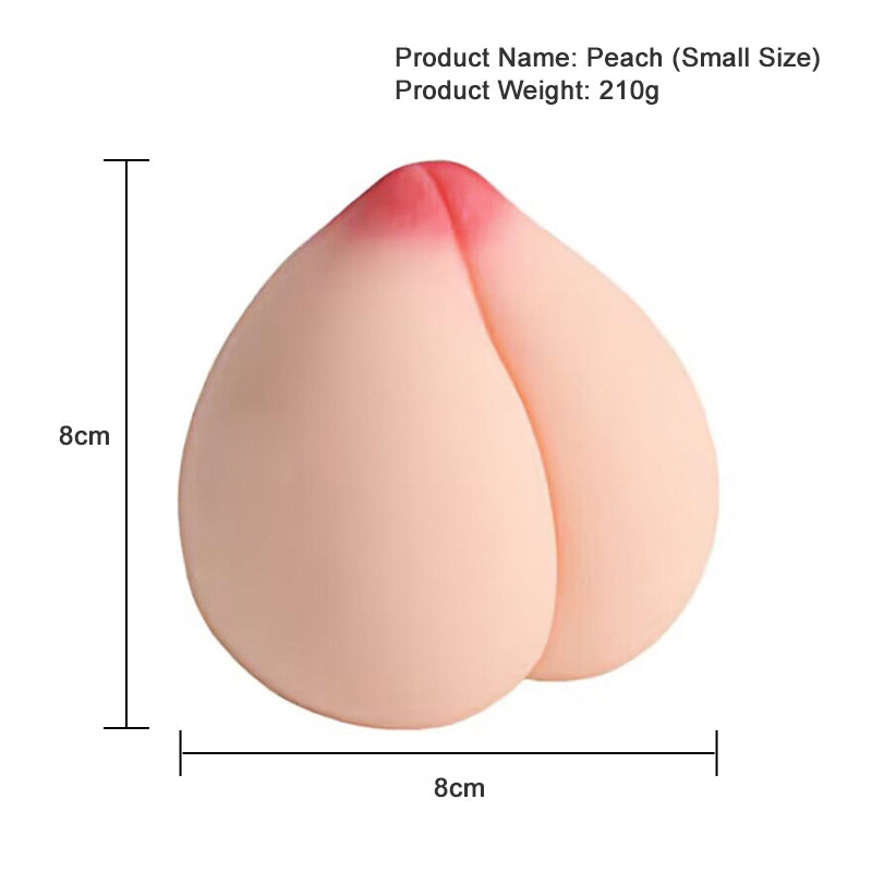 Small size Pocket Peach masturbator measuring 8cm by 8cm weighing 210g